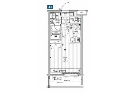SYFORME HIGASHI-SHINJUKU(1K/1階)の間取り写真