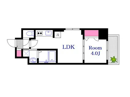 S-RESIDENCE鶴見町ALTANO(1LDK/4階)の間取り写真