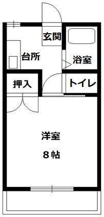 メイプルコート上長飯(1K/2階)の間取り写真