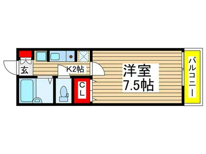 グレースNI(1K/1階)の間取り写真