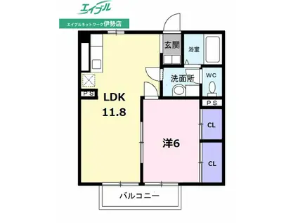 セレブリティー・FA棟(1LDK/1階)の間取り写真