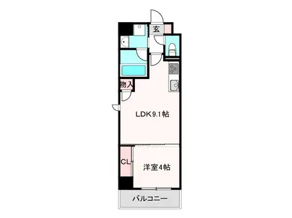 トーシンイーストビル(1LDK/5階)の間取り写真