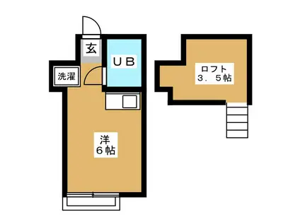 本多レヂデンス(ワンルーム/1階)の間取り写真