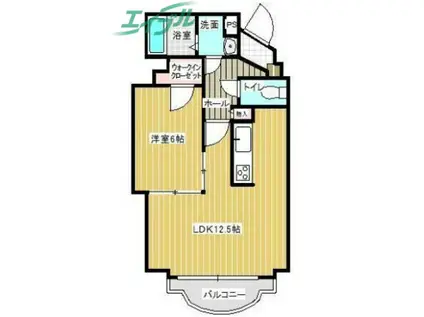 フラワーとんずい(1LDK/2階)の間取り写真