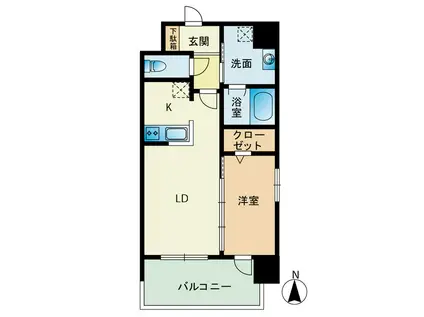 マジェスティ赤坂(1LDK/3階)の間取り写真