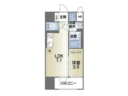 RISE KUMAMOTO EXE(1LDK/3階)の間取り写真