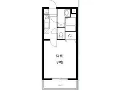 CORAL BLUE(1K/3階)の間取り写真