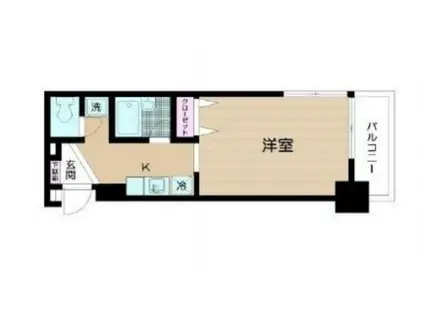 デュオフィール島津山(1K/8階)の間取り写真