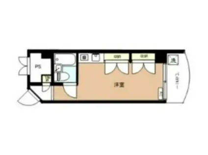 信明ビル(ワンルーム/5階)の間取り写真