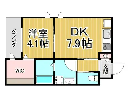 T-TRAD CASA(1DK/1階)の間取り写真