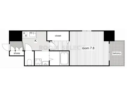 エステムコート名古屋今池アーバンゲート(1K/6階)の間取り写真