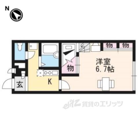 レオパレス氷室(1K/2階)の間取り写真