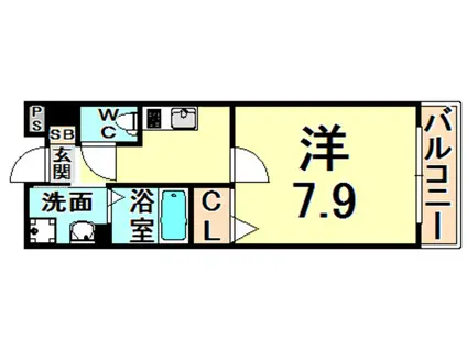 メゾンオーブ(1K/2階)の間取り写真