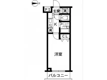 スカイコート阿佐ヶ谷第5(1K/4階)の間取り写真