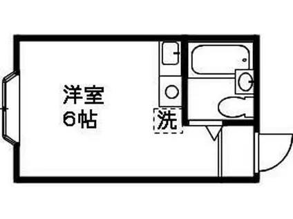 パレス菊名(ワンルーム/1階)の間取り写真