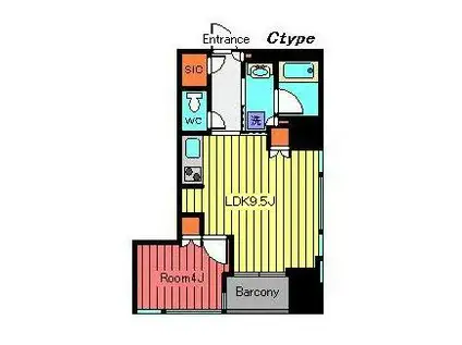 ザ・レジデンス東京駅前(1LDK/4階)の間取り写真