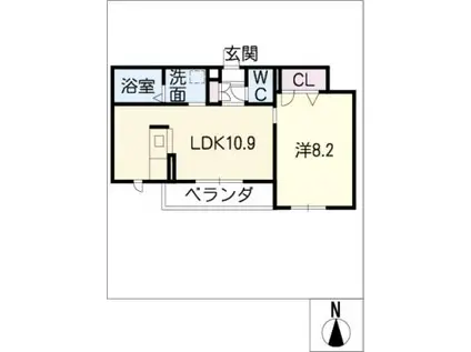 グランコートシトラス(1LDK/2階)の間取り写真