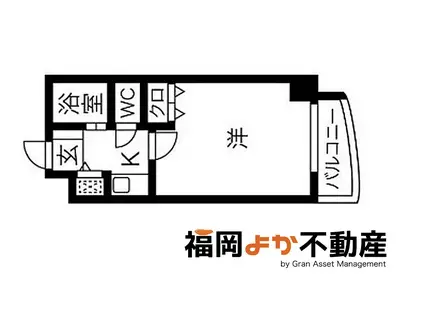 ビジネス・ワン桜坂(1K/2階)の間取り写真