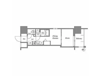 オーパスホームズ川口(1DK/2階)の間取り写真