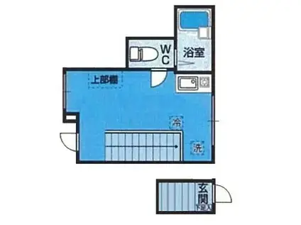 ロータスガーデン亀戸(ワンルーム/2階)の間取り写真