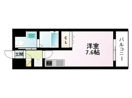 レジュールアッシュ江坂(ワンルーム/5階)の間取り写真