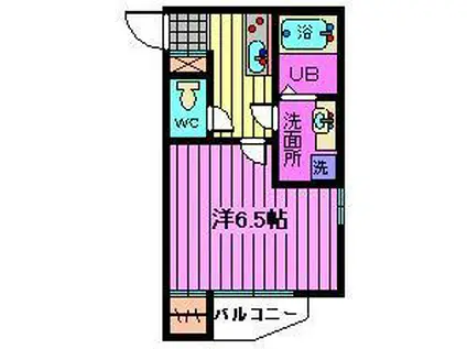 スカイルーチェ浦和(1K/4階)の間取り写真