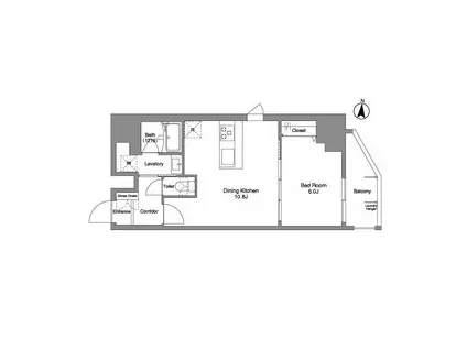 DAFFITTO錦糸町(1LDK/10階)の間取り写真
