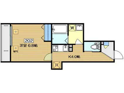 グランシャリオ馬込(1K/2階)の間取り写真