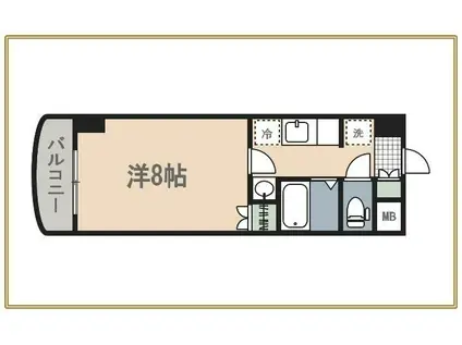 ロイヤルパレス(1K/5階)の間取り写真