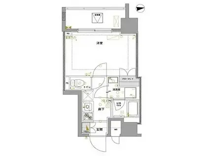 セジョリ早稲田II(1K/2階)の間取り写真