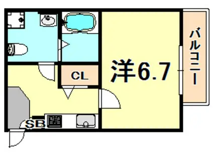 LOTUS TSUKAGUCHI I(1K/3階)の間取り写真