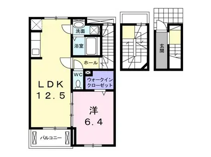 ハウスアメニティ(1LDK/3階)の間取り写真