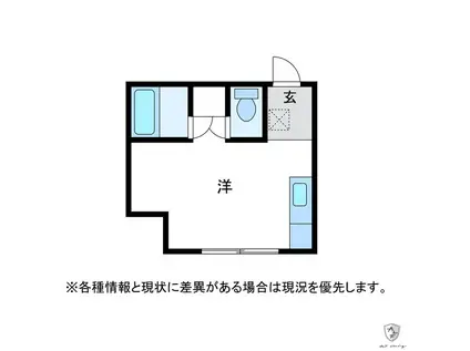 若井ビル(ワンルーム/3階)の間取り写真