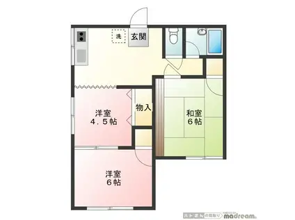 希望ハイツ(3DK/2階)の間取り写真