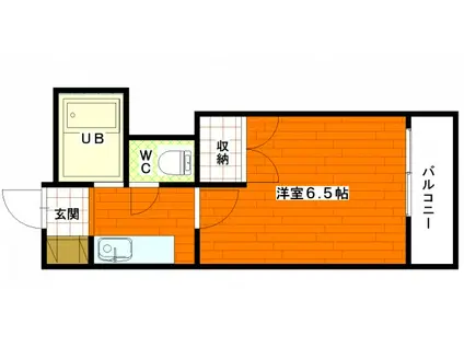 エステート20天満(1K/3階)の間取り写真
