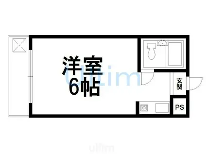 第12長栄セントラルシティーハイツ(1K/3階)の間取り写真