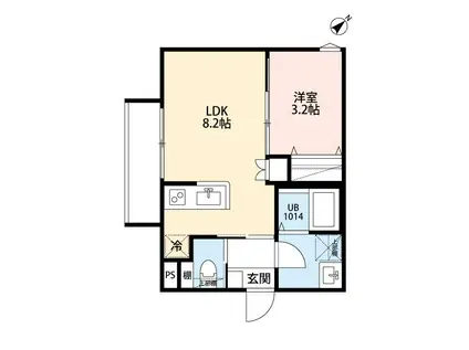 CULLINAN MAKUHARI(1LDK/2階)の間取り写真