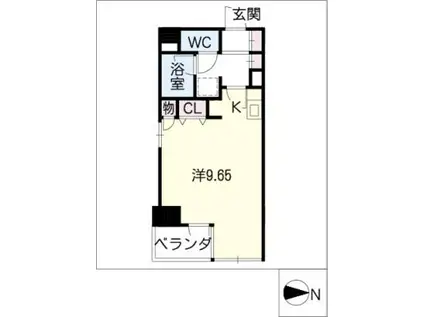 アーバン・ウッズ(ワンルーム/5階)の間取り写真