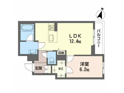 シャーメゾン笹和 103(1LDK/1階)の間取り写真