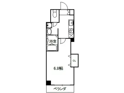 みおつくし桑津 2(1K/2階)の間取り写真