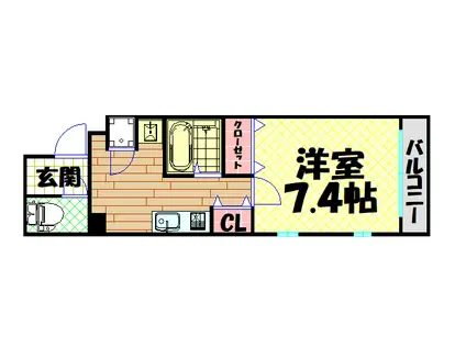 MARION KITAHORIE ANNEX(1K/7階)の間取り写真