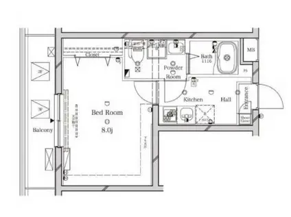 ラフィスタ西早稲田(1K/2階)の間取り写真