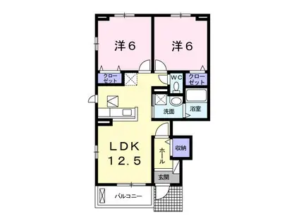 阪急京都線 西山天王山駅 徒歩8分 2階建 築10年(2LDK/1階)の間取り写真