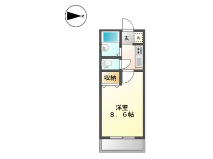 メゾンJEUNE(1K/2階)の間取り写真