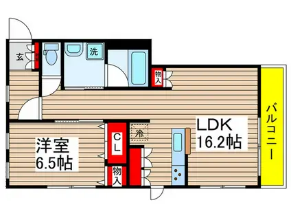 XENO(1LDK/1階)の間取り写真
