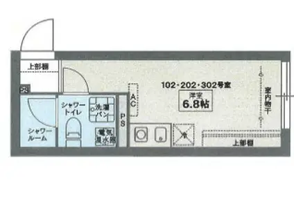 COCOFLAT東高円寺(ワンルーム/2階)の間取り写真