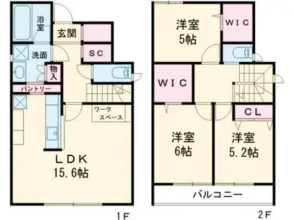 ガーラ・プライム横濱関内(1K/8階)の間取り写真