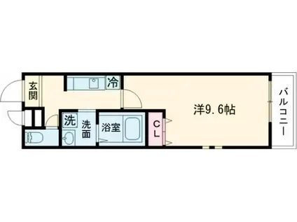 フジパレス御陵通II番館(1K/1階)の間取り写真