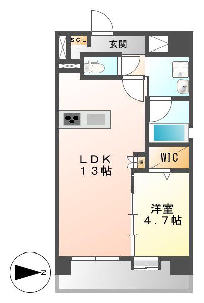 MAKIKI GARDEN PLACE(1LDK/12階)の間取り写真