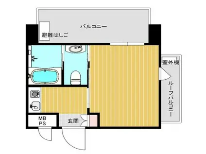 エールプラザ牛浜駅前(1K/6階)の間取り写真